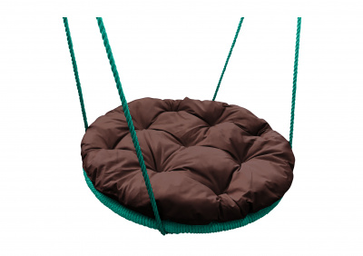 Качели «Гнездо» подушка с оплёткой 1,2 м с коричневой подушкой