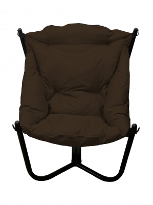 Кресло "Чил" чёрный с коричневой подушкой